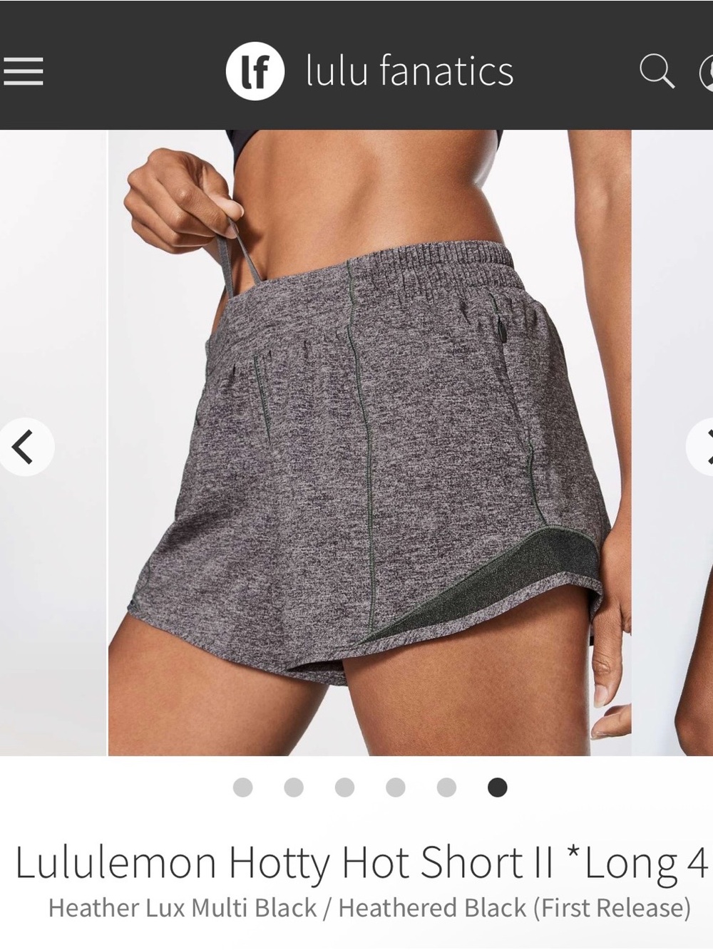 lululemon athletica Hotty Hot II *Long Heathered Gray Athletic Shorts